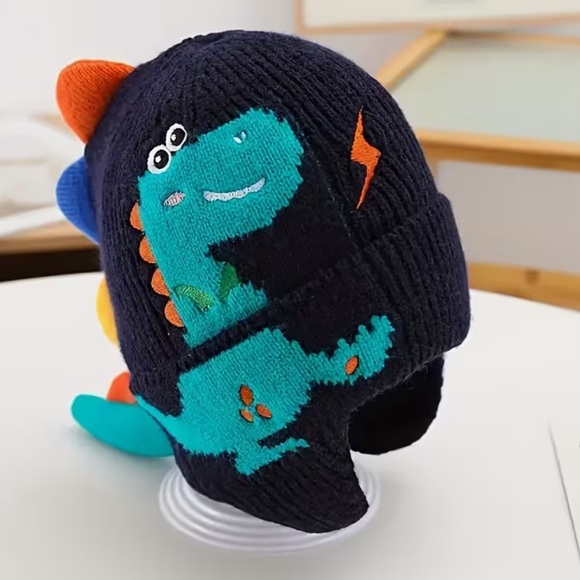 Boutique Other - Insulated Winter Beanie Hat Dinosaur Toddler Kids 3-14 years